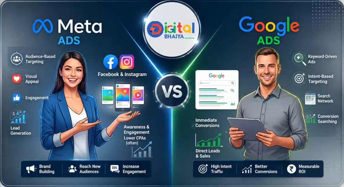 Which Is Best for Your Lucknow Businesses — Meta Ads or Google Ads?